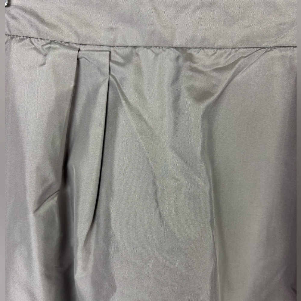 J Crew Factory Pleated Silk Metallic Gray Mini Skirt Sz 2 Holiday Wedding NWT - Picture 4 of 9